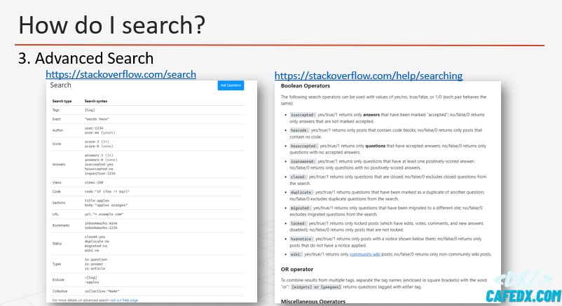 stackoverflow advanced search